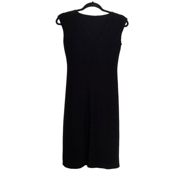 Lauren Ralph Lauren Classic Black Sleeveless Side Ruched Scoop Neck Dress Size 4 - Picture 3 of 7